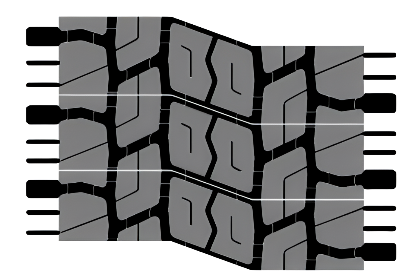 Tread pattern schematic