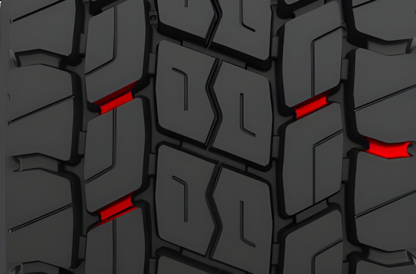 Tread detail with highlighted grooves
